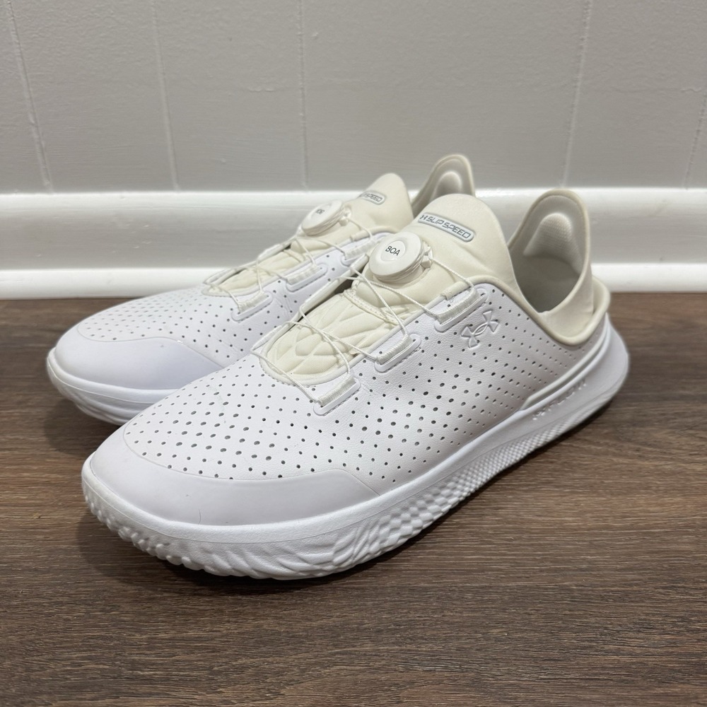 Under Armour Slipspeed All White Men's Sz 11.5 BOA Flow